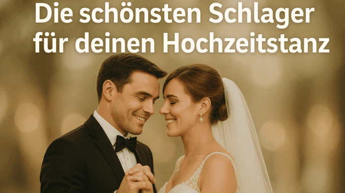 Schlager-Hochzeitstanz Hochzeitspaar das tanzt. - KI generiert.